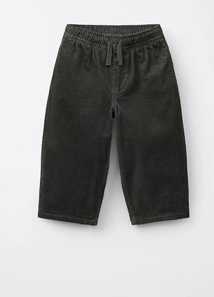 Вельветові штани на підкладці zara утеплені брюки теплі подвійні