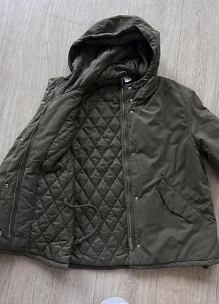 Куртка жіноча h&m хакі з капюшоном