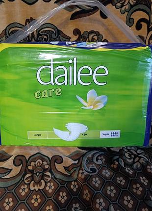 Підгузки для дорослих dailee care, розмір l, 30 шт, super