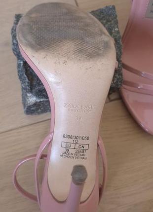 Босоніжки жіночі zara basic рожеві 3