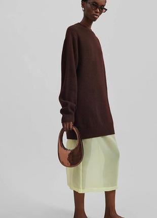 Подовжений светр the frankie shop maxime knit (xs/s) — вовна + кашемір