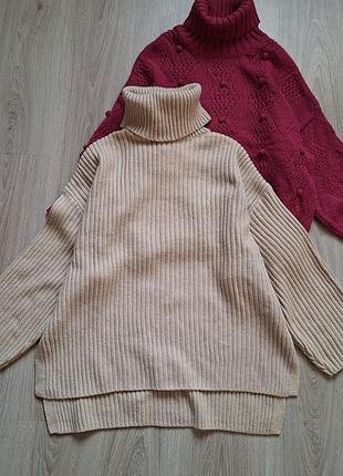 Теплый вязаный свитер