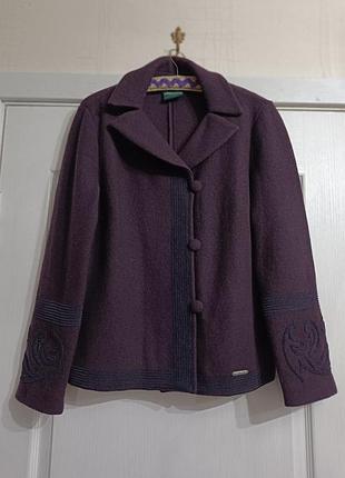 Розкішний валяний жакет geiger (австрія) з натуральної вовни pure new wool.