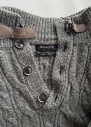 Светр чоловічий massimo dutti хакі розмір l вовна шовк кашемір