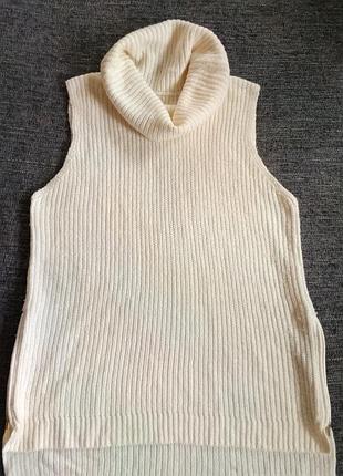 Стильний в'язаний жилет/безрукавка george з високим горлом (розмір l/xl)