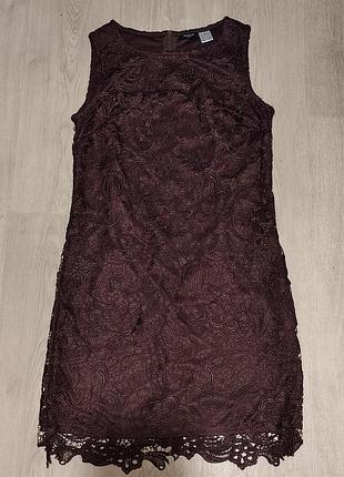 Красивое кружевное платье в шоколадном цвете, redoute, m.