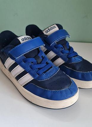 Кросівки adidas сині дитячі на липучці та шнурівці