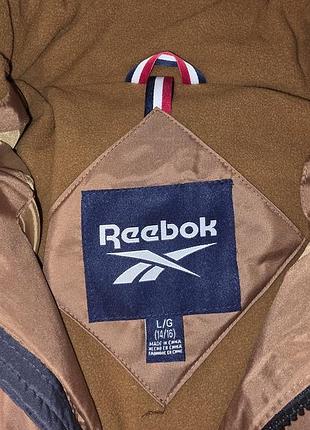 Куртка підліткова для хлопця, reebok, l/g (14-16), коричнева, на ріст до 160 см, на флісі, вітро/водорезистентна