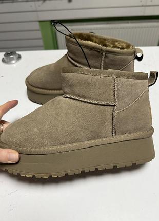 Жіночі ugg натуральний замш колір оливка