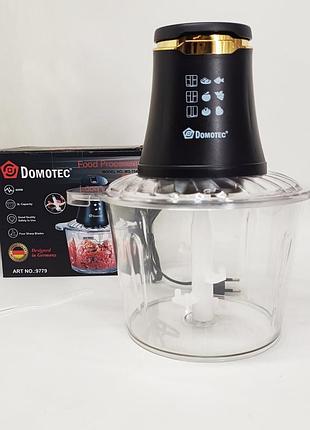Подрібнювач електричний domotec ms-7041, 600вт, 3 л, кухонний блендер з чашею