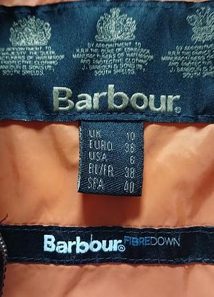 Жіноча куртка barbour fibredown темно синя.