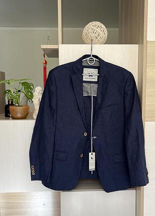 Чоловічий жакет піджак з льону люкс jean carrere l/xl