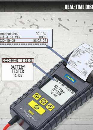 Autool bt860 тестер аналізатор акумулятора з принтером 6