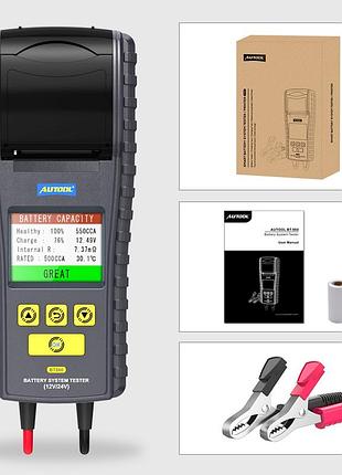 Autool bt860 тестер аналізатор акумулятора з принтером 7