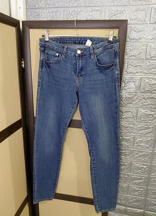 Женские джинсы h&amp;m super skinny w29 l30 синие узкие с низкой посадкой