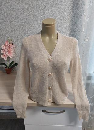 Бежевий кардиган з вовни альпаки madewell.