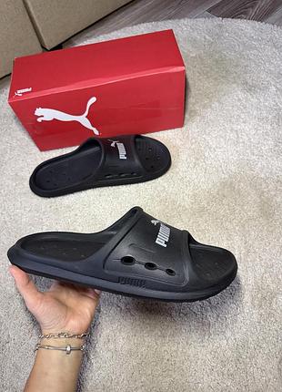 Шльопанці унісекс puma divecat dry sandals чорні
