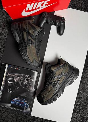 ❄️чоловічі кросівки nike initiator high fur khaki black