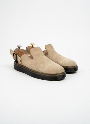 Сандалі босоніжки dr. martens zebzag suede чоловічі замшові бежеві