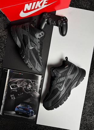 ❄️чоловічі кросівки nike initiator high fur black grey