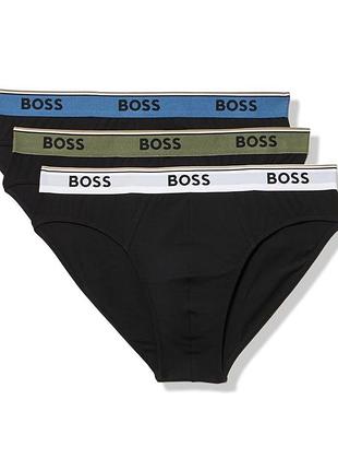 Набiр трусiв boss (3 шт) bold logo solid briefs