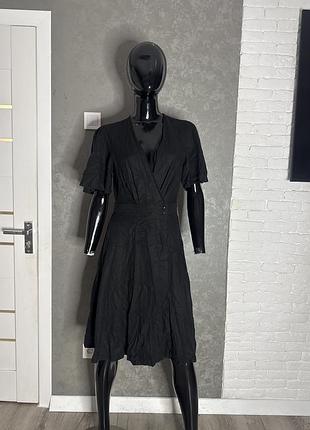 Лляна сукня на запах плаття alme, l-xl