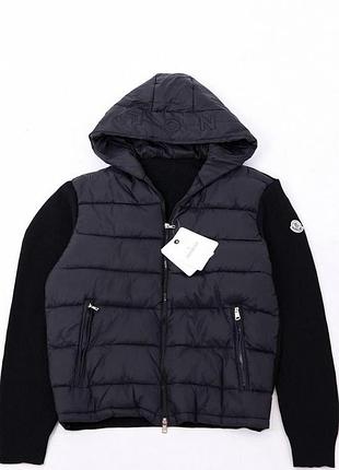 Черная деми куртка-бомбер moncler s / m / l / xl