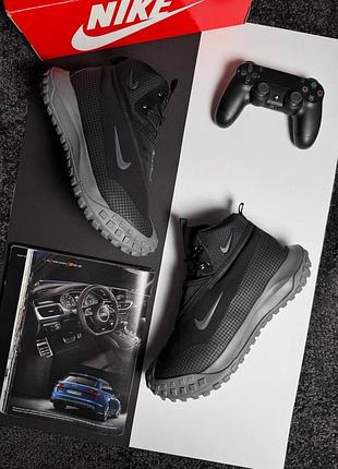 ❄️чоловічі кросівки nike acg mountain fly high fur black grey