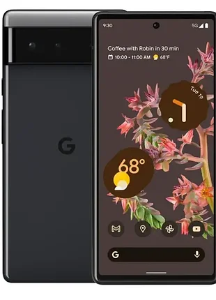 Смартфон google pixel 6 8/128gb-8/256gb stormy black refurbished, 6.4"amoled, 50+48+12/8мп, 1sim+esim, google tensor (2.8 ггц), 8 ядер