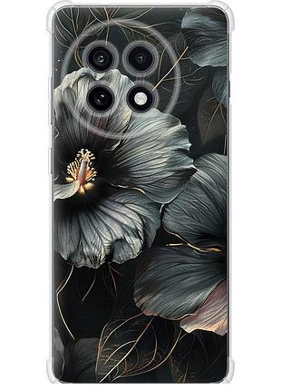 Чохол силіконовий протиударний с посиленими кутами на телефон oneplus 13r 5g чорні квіти "6031sp-3922-58250"