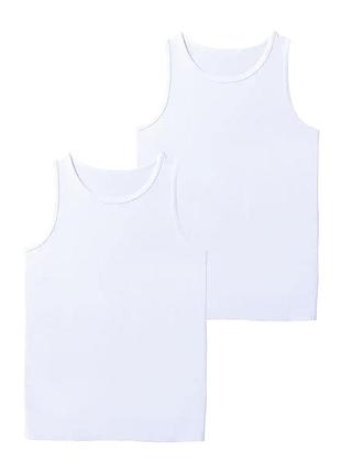 Мужская  белая нательная майка из вискозы (бамбука) up2fashion, комплект из 2 штук, размер m; l; xxl