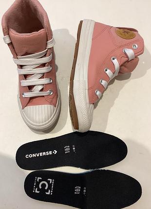 Шкіряні утеплені кеди converse snipes, 34 розмір