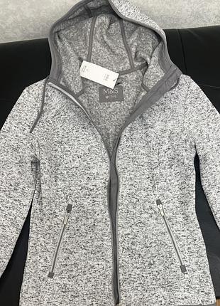 Кофта на флісі marks & spencer m&s active сіра