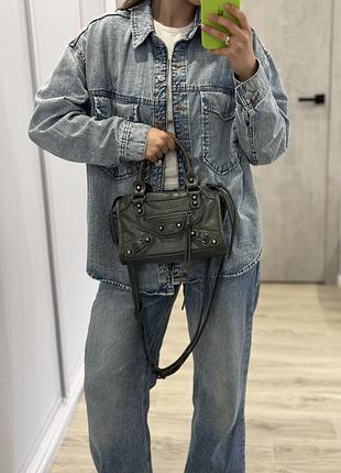 Шкіряна сумка в стилі balenciaga