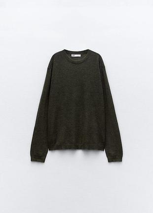 Невагомий оверсайз светр zara, 17 % альпака і 20% вовни