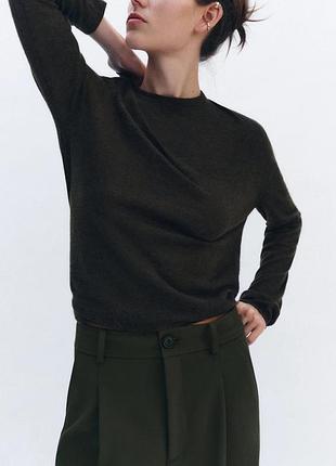 Невагомий оверсайз светр zara, 17 % альпака і 20% вовни