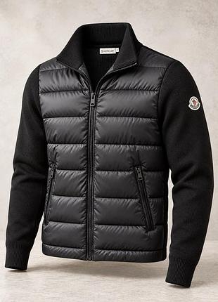 Черная куртка мужская moncler, размеры l, xl, xxl