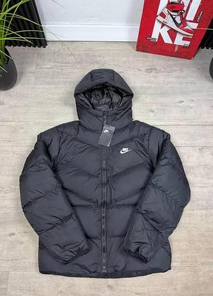 Пуховик nike storm fit чорна нова