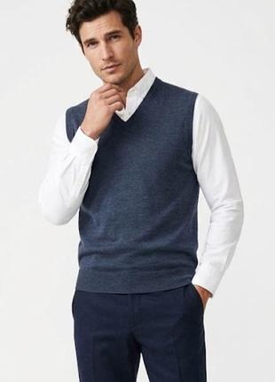 Мужской трикотажный жилет harvey lewis &amp; sons n.y. tailors размер м