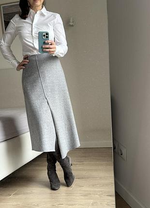 Спідниця вовняна сіра massimo dutti, xs/s