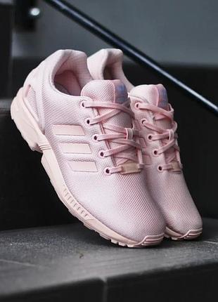 Кросівки жіночі adidas сітчасті рожеві персикові