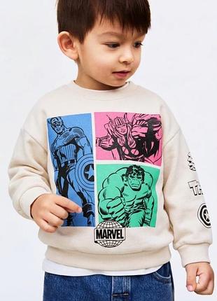 Саітшот оверсайз пайта толстовка петелька марвел супергерої zara marvel 4-5 років, 110 см