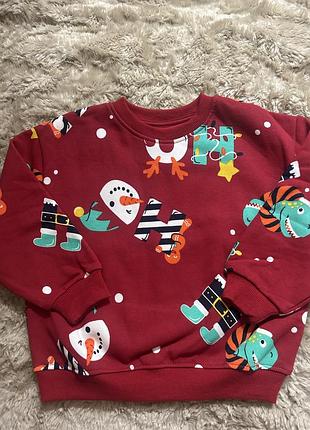 Утеплений світшот в новорічному стилі primark