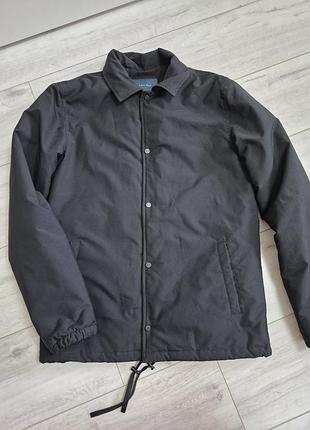 Мужская черная куртка на подкладке zara man, m