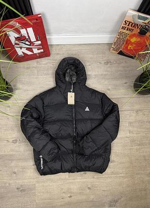 Зимний черный пуховик acg размеры m l xl новый