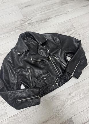 Куртка жіноча zara косуха коротка чорна xs