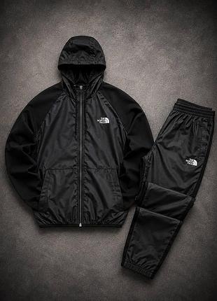 Спортивный костюм плащевка the north face черный
