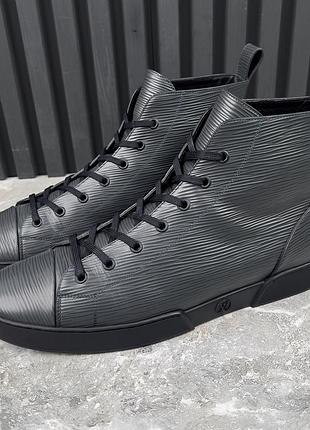 Louis vuitton match up sneakers мужские высокие кроссовки кожа оригинал 43.5 eur