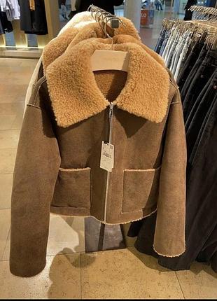 Даостороння шуба дублянка mango 2
