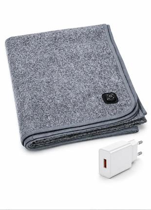 Електроковдра з usb живленням сіра